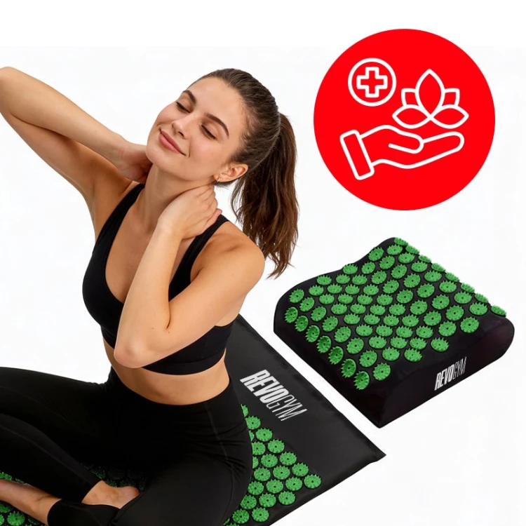 5905186143495_MATA DO AKUPRESURY ZDROWOTNA Z KOLCAMI AKUPRESURA MASAŻ ZESTAW Z PODUSZKĄ CZARNO-ZIELONAv3.jpg