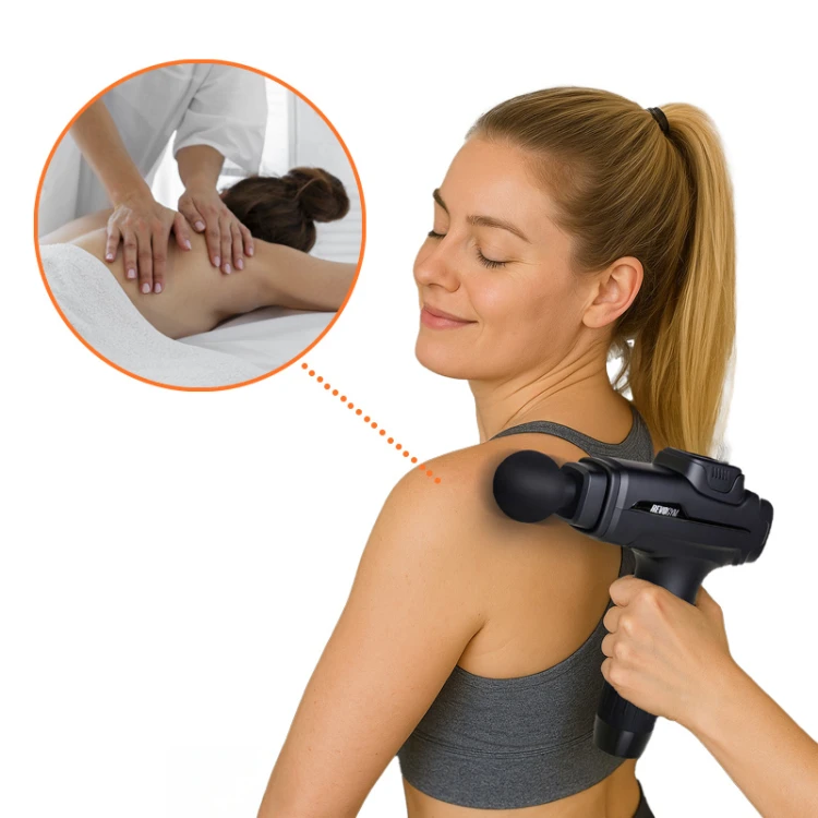 5905186125712_PISTOLET DO MASAŻU MOCNY MASAŻER DO PLECÓW CIAŁA MASSAGE GUN 100W + 12 KOŃCÓWEKv6.jpg