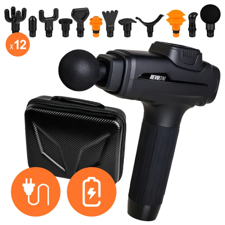 5905186125712_PISTOLET DO MASAŻU MOCNY MASAŻER DO PLECÓW CIAŁA MASSAGE GUN 100W + 12 KOŃCÓWEKv4.jpg