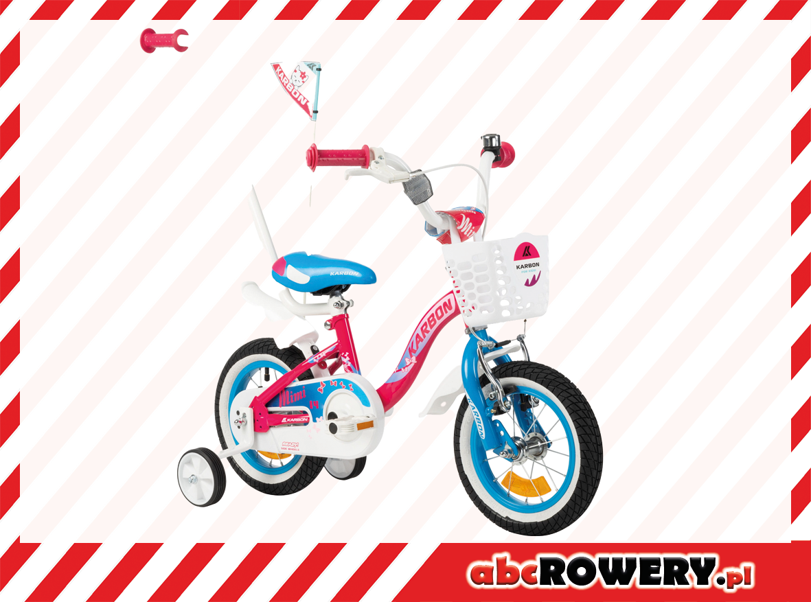 Rower KARBON Mini 14" różowo-niebieski