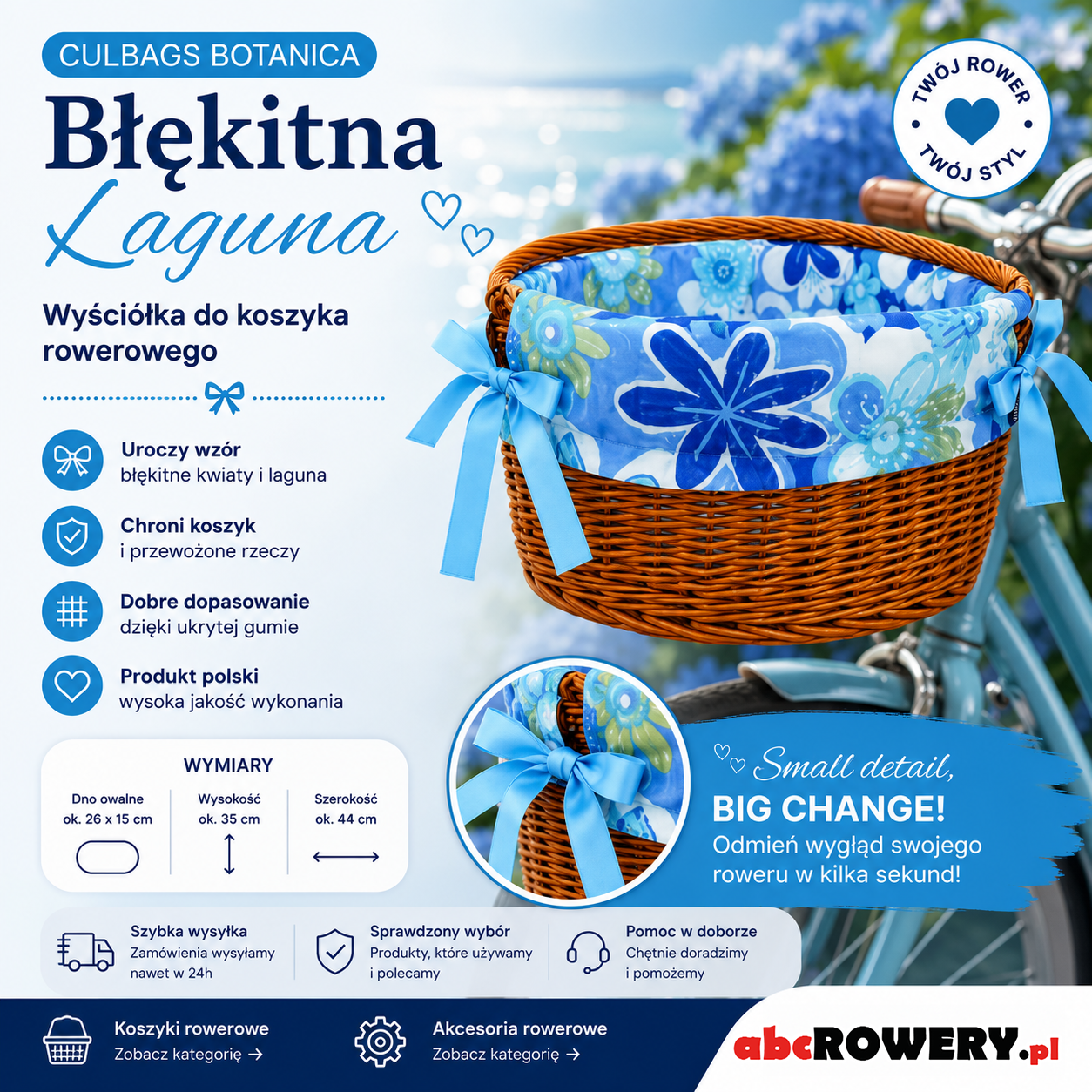 CULBAGS Botanica Błękitna Laguna