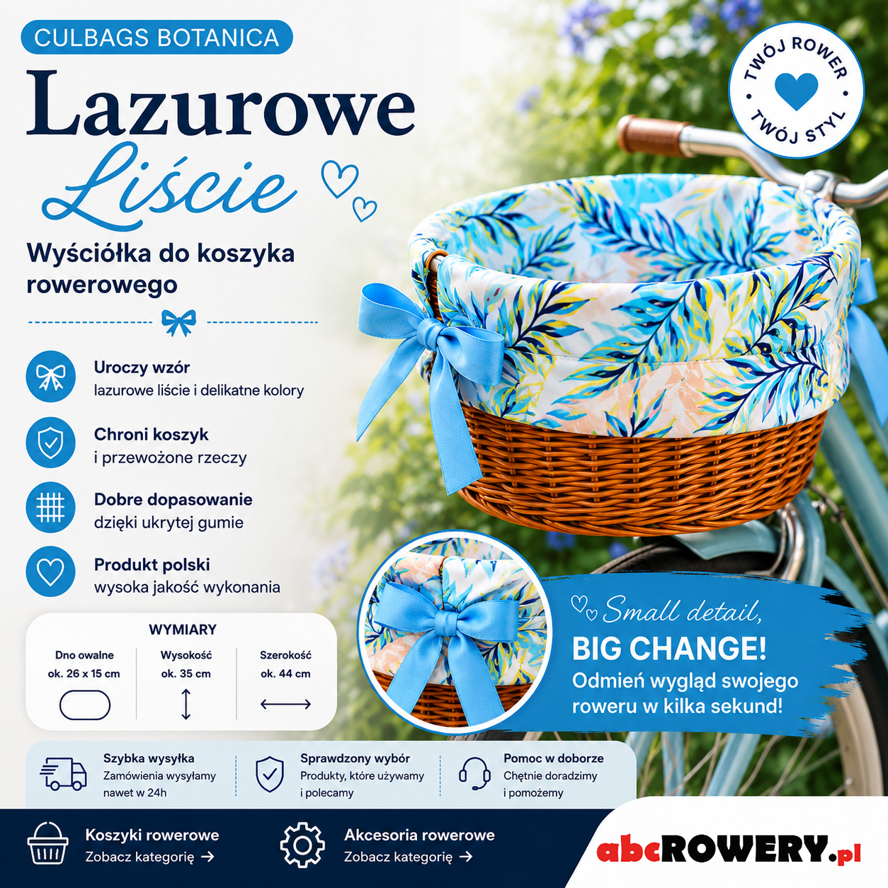 CULBAGS Botanica Lazurowe Liście