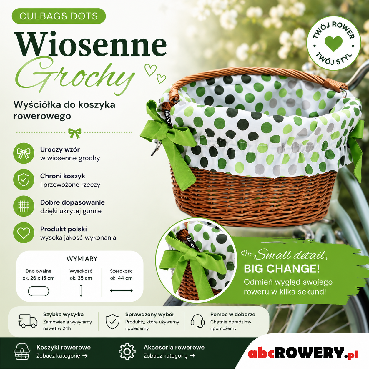 CULBAGS DOTS Wiosenne Grochy